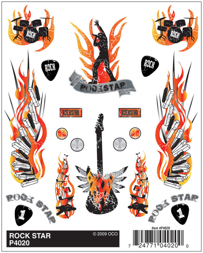 Rock Star Dry Transfer decals