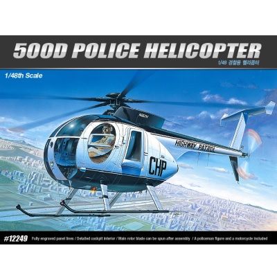 1/48 500D Police Helicopter & Police Motorcycle