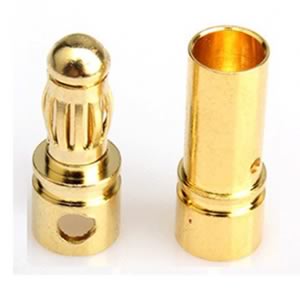 3mm Gold Bullet Banana Plug (pair)
