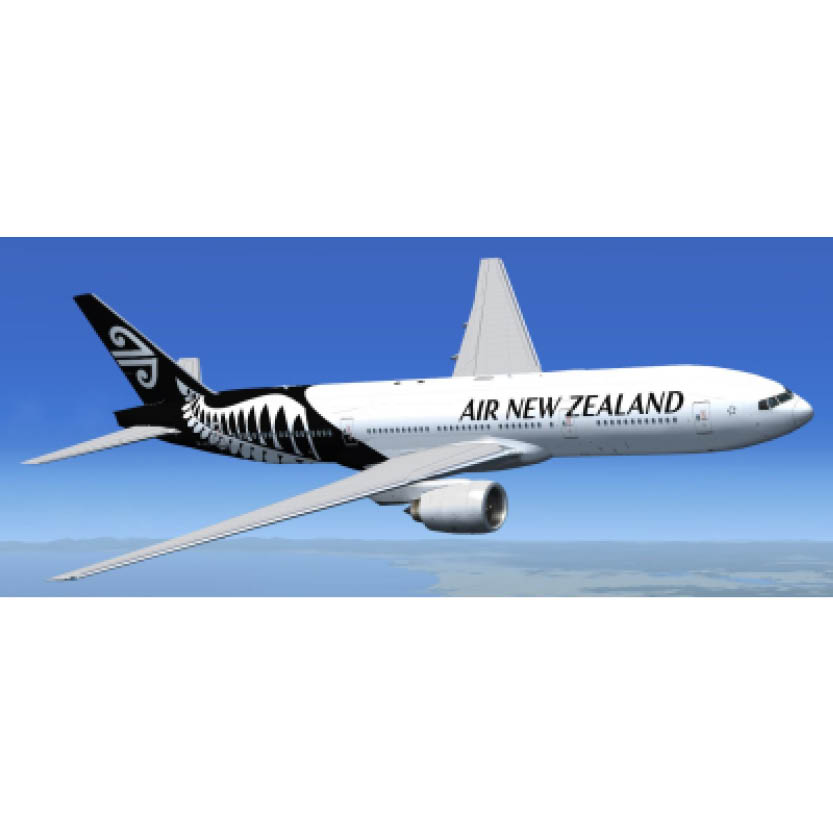 1/200 Air NZ B777-200ER w/stand- Black Fern