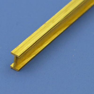 Brass I Beam 2mm x 1mm x 305mm (1 piece)