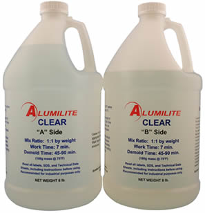 Alumilite Clear 16lbs (1 Gal Part A & 1 Gal Part B) 7 minute Work Time