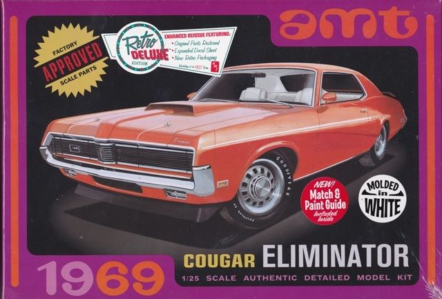 1/25 1969 Mercury Cougar White 1/25 1969 Mercury Cougar White