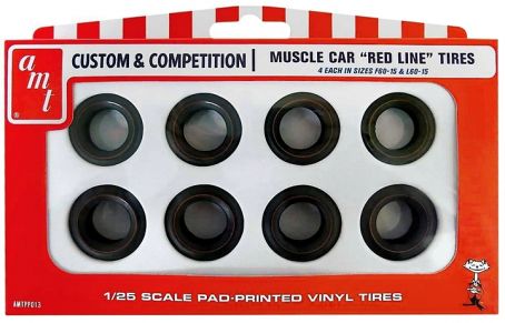 1/25 Muscle car Red Line Tire Pk
