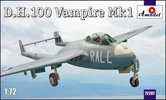 1/72 DH100 Vampire Mk 1 RAF Jet Fighter 