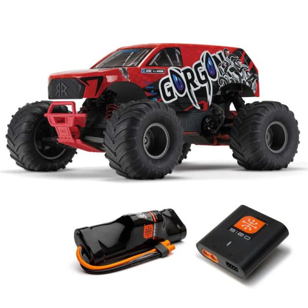 1/10 Gorgon 4x2 Mega Brushed Monster truck w/batt and charger RED