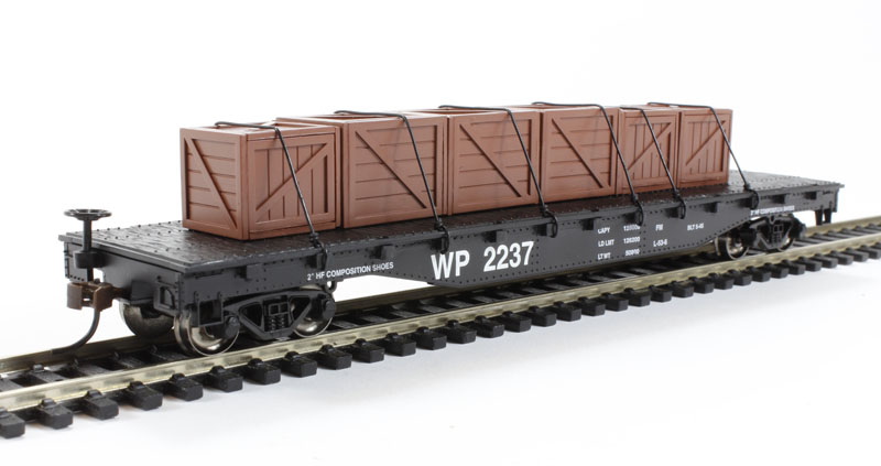 HO 52' Flat Car with Crated Load 