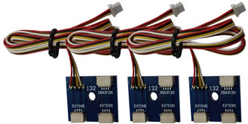 3 x Long (1M) Cobalt-SS Universal ext leads w/Reverse Connection option