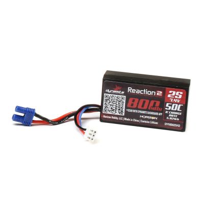 7.4V 800mAh 2S 50C Hardcase LiPo Battery: EC2 Suit Losi Mini T 2.0, JRX2, JRXT, 