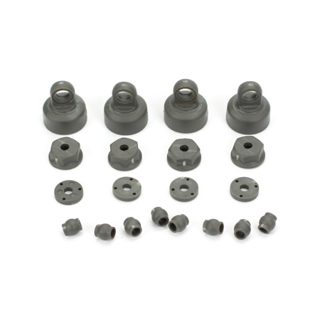 Shock caps, pistons