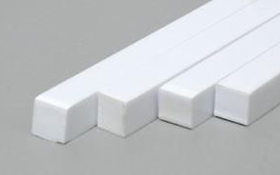 0.5mm Square Strip White (10 pce)