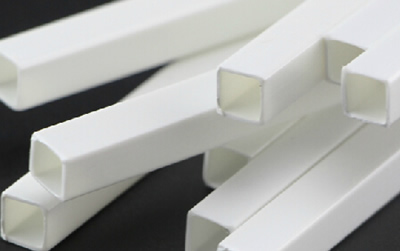 2mm square Strip white (9 pce)