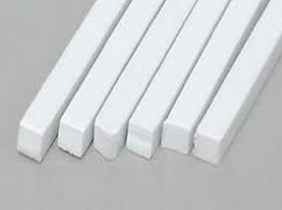 3.2mm Square Strip White (6 pce)