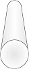 0 .75mm x 35cm long white Rod (10 pce)