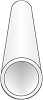  8.7mm x 35cm long white tube (2 pce)