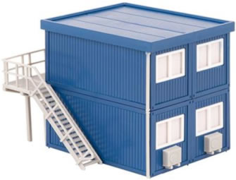 HO 4 Building Site Containers - blue