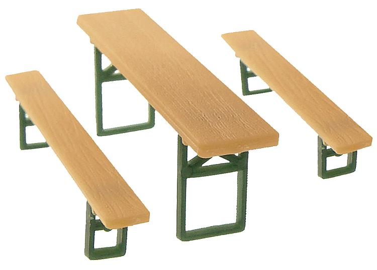 HO 40x Beer Benches and 20 Tables