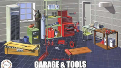 1/24 Garage and Tools Set 1/24 Garage and Tools Set