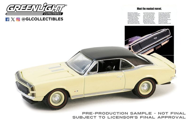 1/64 1967 Chevrolet Camaro SS RS - cream/black roof