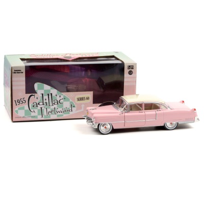 1/24 1955 Cadillac Fleetwood Series 60 Pink with White Roof 