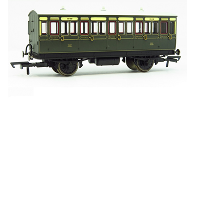 GWR, 4 Wheel Coach, 3rd Class, Fitted Lights, 1889 - Era 2/3