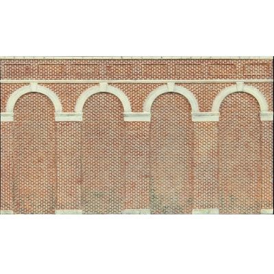 High Level Arched Retaining Walls x 2 (Red Brick)