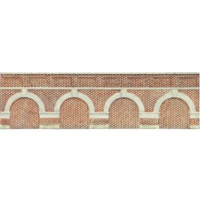 Low Level Arched Retaining Walls x 2 (Red Brick)