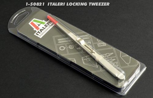 Italeri Fine Serrated Locking Tweezers