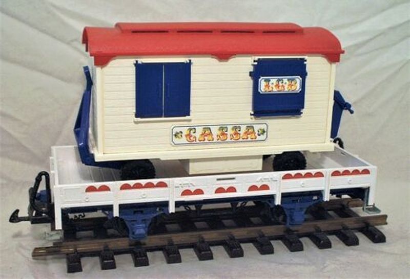 LGB G Scale Circus Wagon on Flat Car