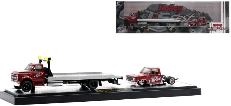 1/64 Chev C60 Truck & 1976 GMC Sierra Grande - red