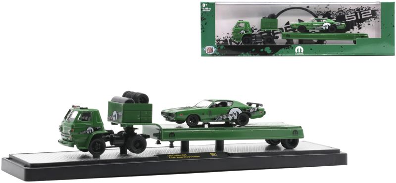 1/64 1966 Dodge L600 & 1971 Dodge Charger Custom-green