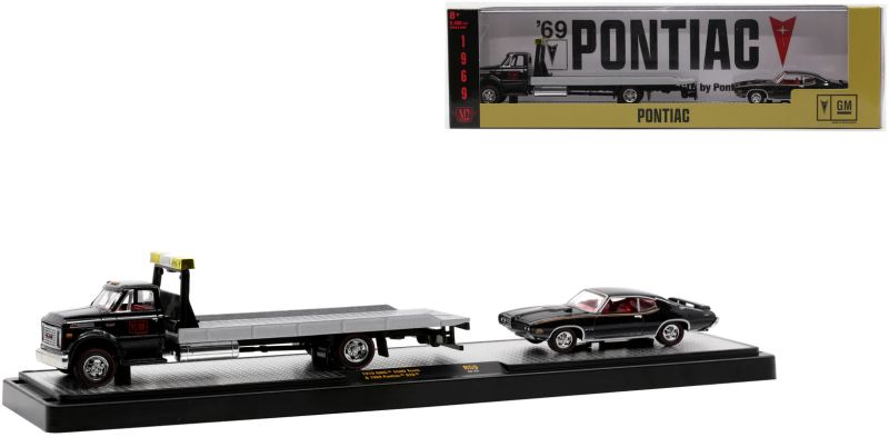 1/64 1970 GMC 5500 Truck & 1969 Pontaic GTO
