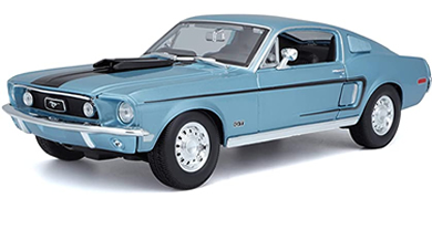 1/18th 1968 Ford Mustang GR Cobra Jet FB - Blue 1/18th 1968 Ford Mustang GR Cobra Jet FB - Blue