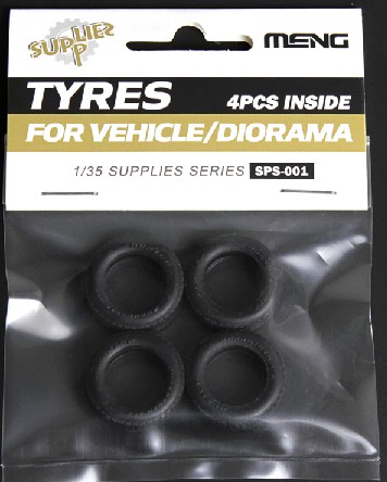 1/35 Vehicle Rubber Tyre Set (4)