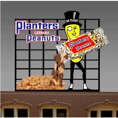 Planted Peanuts w/Mr Peanut Animated Neon Billboard