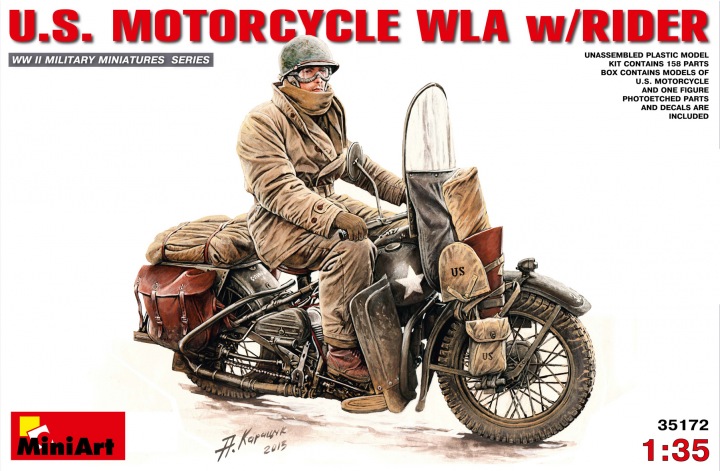 1/35 US Motorcycle WLA with Rider