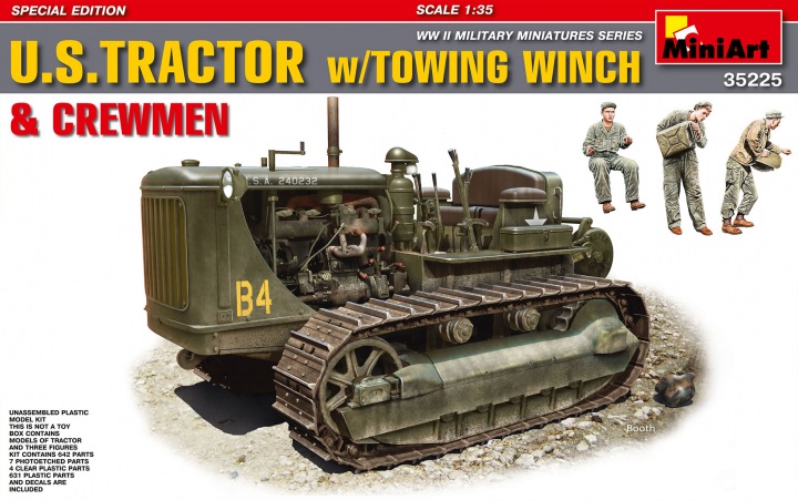 1/35 US Army Tractor w/Towing Winch & Cr