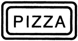 HO/O Neon Like Sign, Pizza