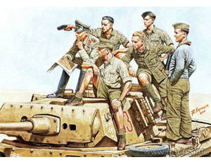 1/35 WWII German Motorcycle & German Tank Crew DAK (6)