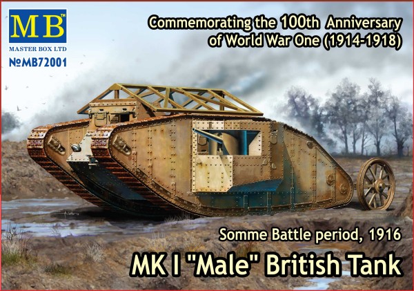 1/72 British Male Mk I Tank Battle of the Somme 1916