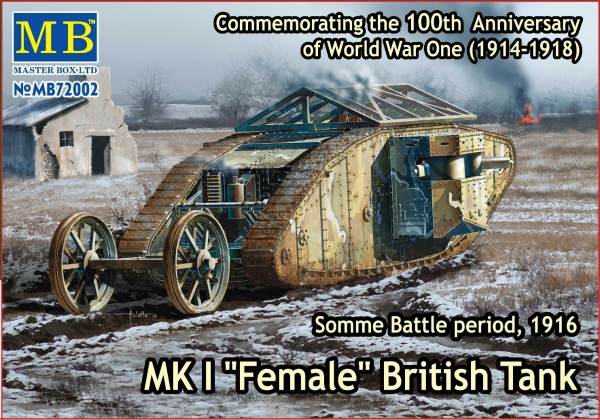 1/72 British Female Mk I Tank Battle of the Somme 1916