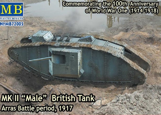 1/72 British Male Mk II Tank Battle of Arras 1917