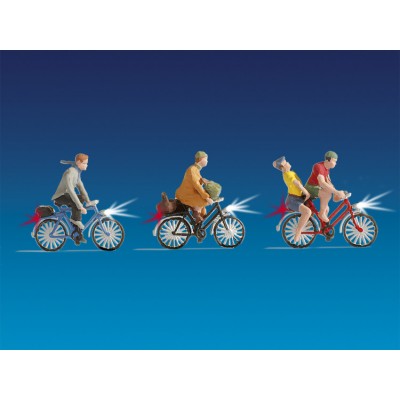 HO Economy Pack - Illuminated Cyclists