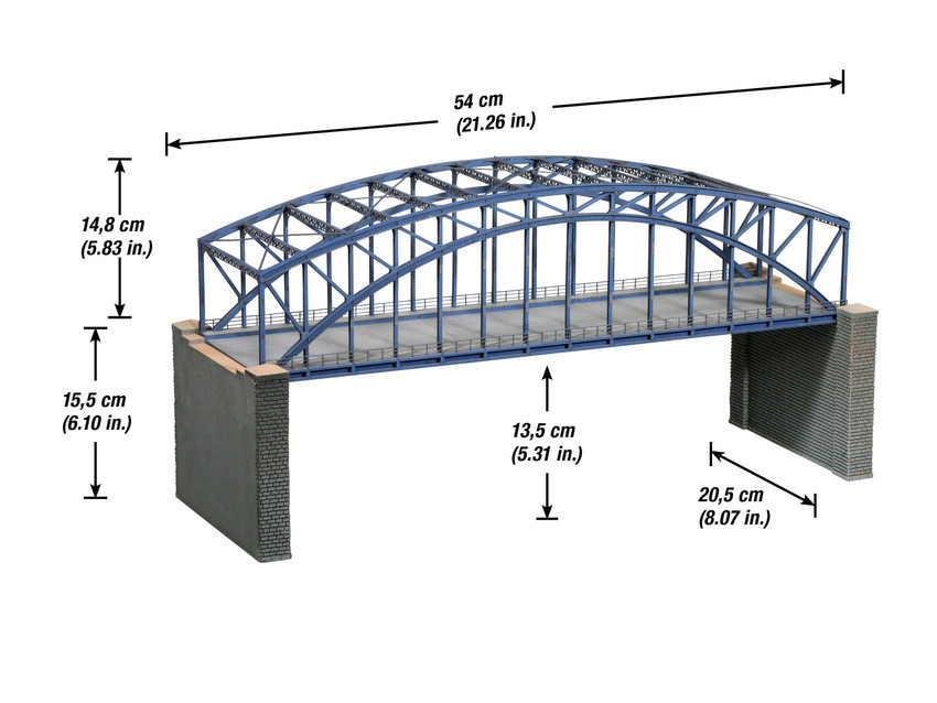 HO Arch Bridge, double track HO Arch Bridge, double track