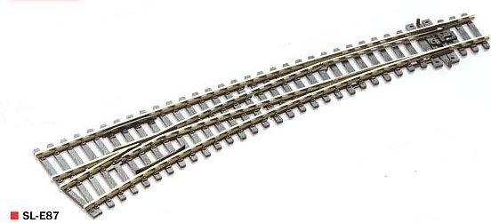 OO/HO Turnout Electrofrog Left Hand Curved Double Radius Code 100