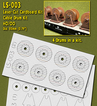 HO/OO Laser-Cut Cable Drums kit (4pce) HO/OO Laser-Cut Cable Drums kit (4pce)