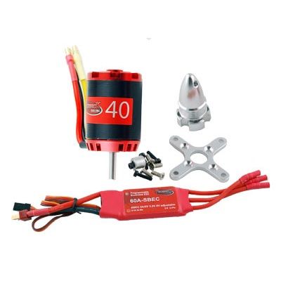 40 B/Less Motor Pack - INC 60A ESC