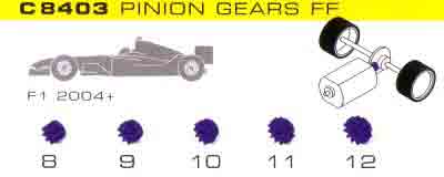 Pinion Gears FF (8, 9, 10, 11 12 Tooth Gears)