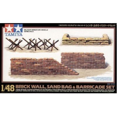 1/48 Brick Wall, Sand Bag & Barricade Set