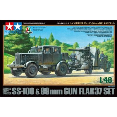 1/48 German Heavy Tractor SS-100 & 88mm Flak37 Set